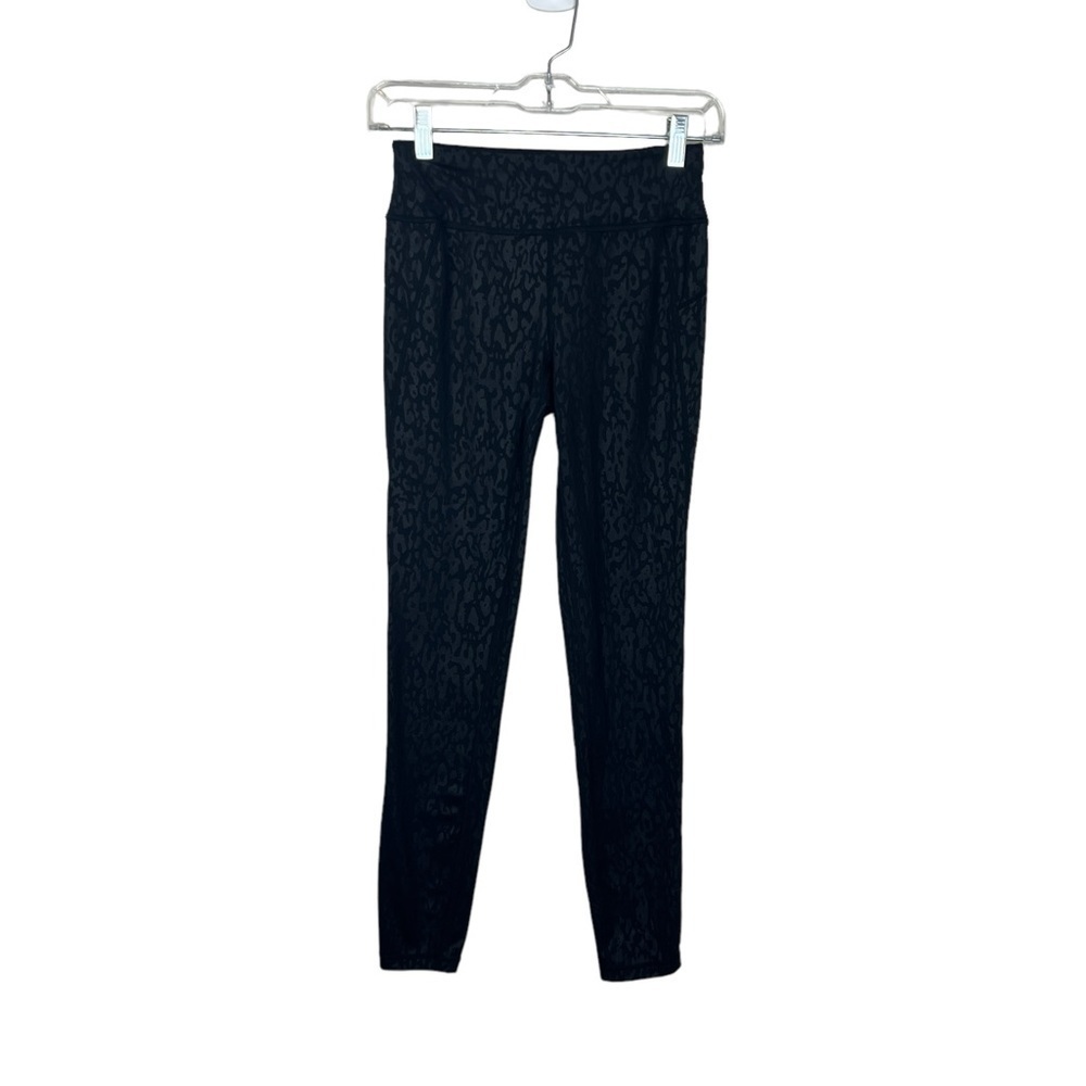 Sweaty Betty All Day Full Length Black Animal Emboss Leggings